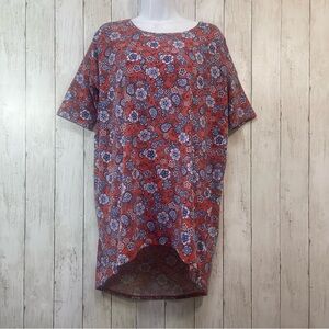 LulaRoe Irma Floral High Low Top NEW Extra Small